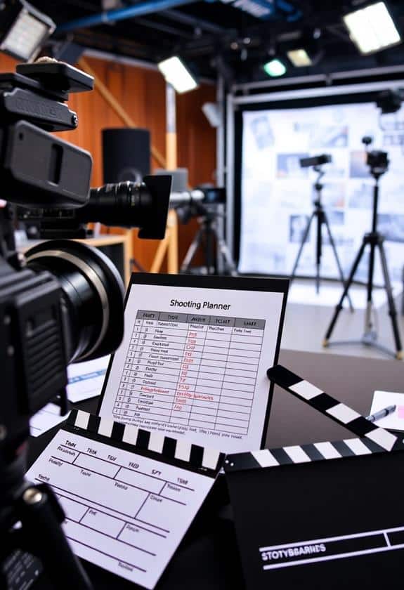 organize filming timetable efficiently